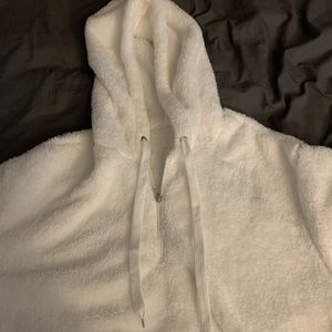 Fluffy quarter zip hoodie